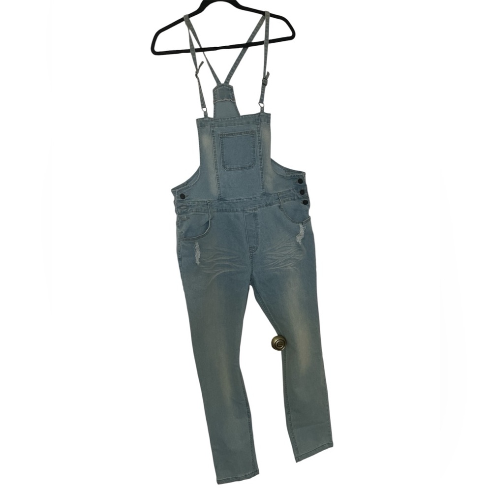 Diamond & Threads Stylish Blue Denim Overalls